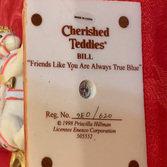 Cherished Teddies - Bill - Friends Like You Are Always True Blue - Carousel - Picture 8 of 9